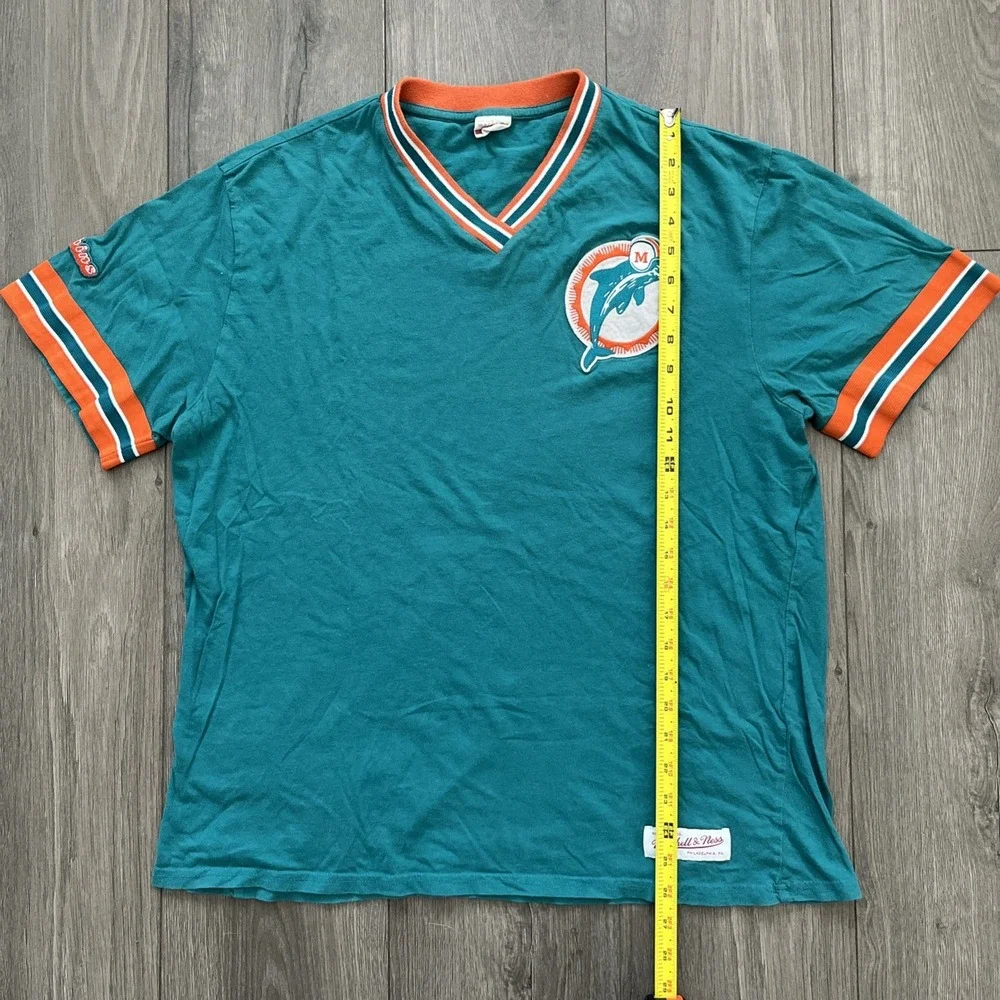 Mitchell & Ness NFL Throwbacks T Shirt Green Orange Short Sleeve Mens XL